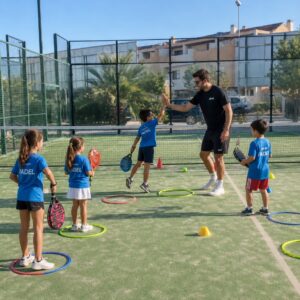 instructor niños pista padel